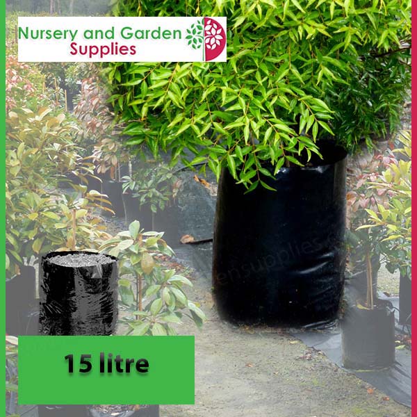 15 litre Poly Planter Bags PB28 at Nursery and Garden Supplies NZ - for more info go to nurseryandgardensupplies.co.nz