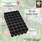 40 cell Hard Plastic Seedling Tray - for more info go to nurseryandgardensupplies.co.nz