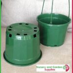 115mm Hanging Basket Pot Green at Nursery and Garden Supplies NZ - for more info go to nurseryandgardensupplies.co.nz