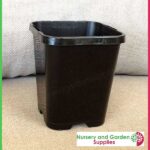 85mm Square plant pot black - for more info go to nurseryandgardensupplies.co.nz