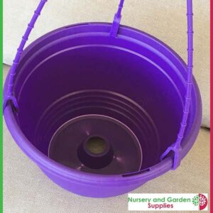 200mm Hanging Basket Purple saucerless at Nursery and Garden Supplies NZ - for more info go to nurseryandgardensupplies.co.nz
