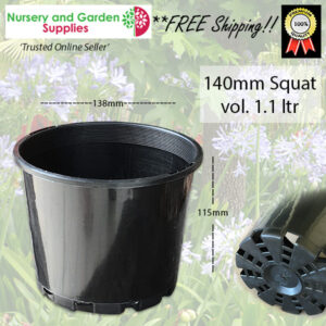 140mm Squat Plant Pot
