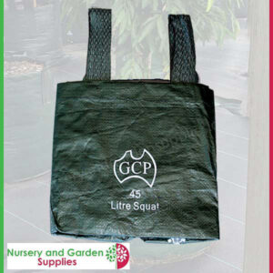 45 litre Squat woven planter bag tree bag at Nursery and Garden Supplies NZ - for more info go to nurseryandgardensupplies.co.nz