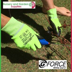 G Force Hi Visibility cut 5 rated Garden Glove at Nursery and Garden Supplies NZ - for more info go to nurseryandgardensupplies.co.nz