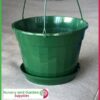 170mm Hanging Basket Pot Green at Nursery and Garden Supplies NZ - for more info go to nurseryandgardensupplies.co.nz