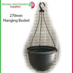 270mm Hanging Baskets Saucerless Black