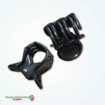 14mm Black Butterfly Flower Clip - spring loaded