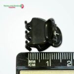 14mm Black Butterfly Flower Clip - spring loaded - Image 3