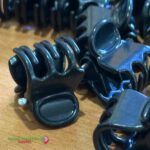 14mm Black Butterfly Flower Clip - spring loaded - Image 6