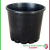 100mm Squat Plant Pot Black