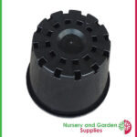 100mm Squat Plant Pot Black