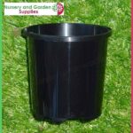 100mm Plastic Pot Slimline Black