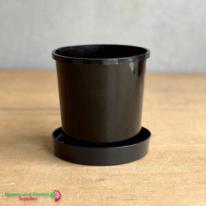 140mm Black Pot and Saucer Nursery COMBO Pack