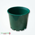 140mm squat plant pot Green
