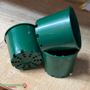 140mm squat plant pot Green
